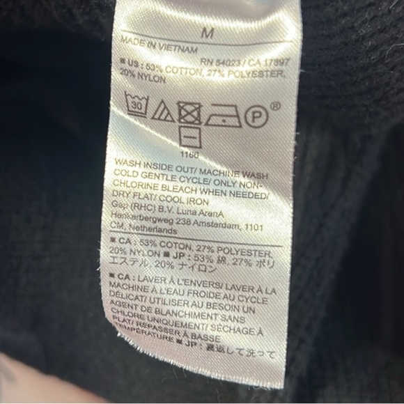 Banana Republic,Black, Softly Ribbed, Stretch, Excellent Wardrobe Add, Size Med - Picture 7 of 11